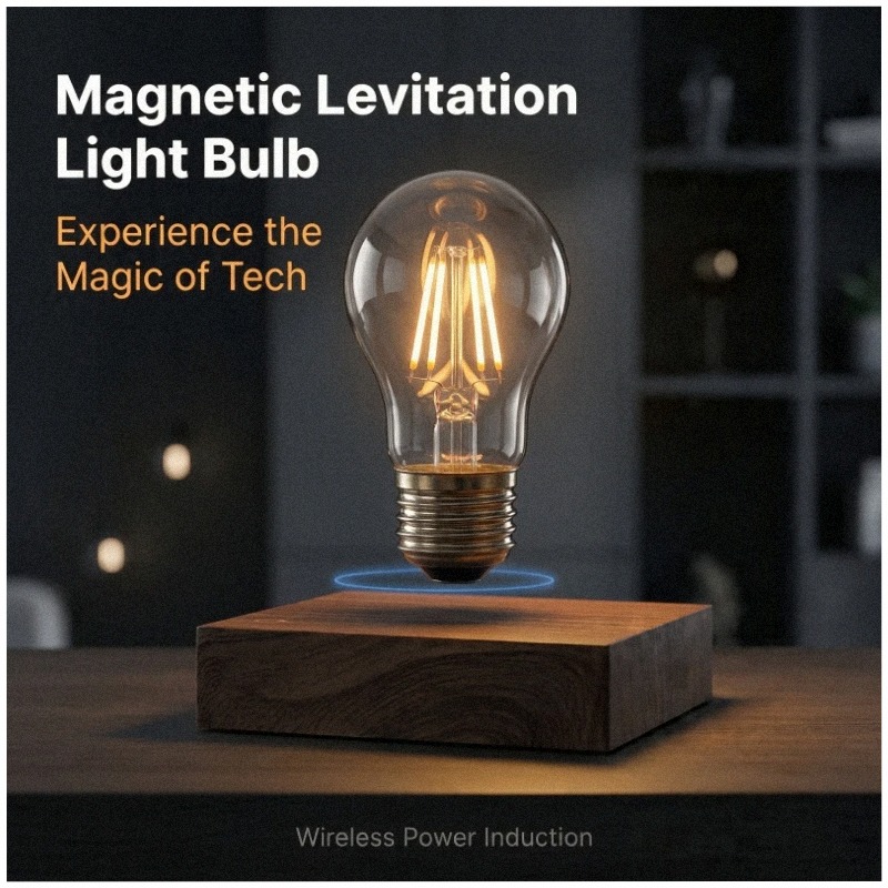 Unique Lighting Decor - Магнитная левитирующая беспроводная светодиодная лампа-ночник для