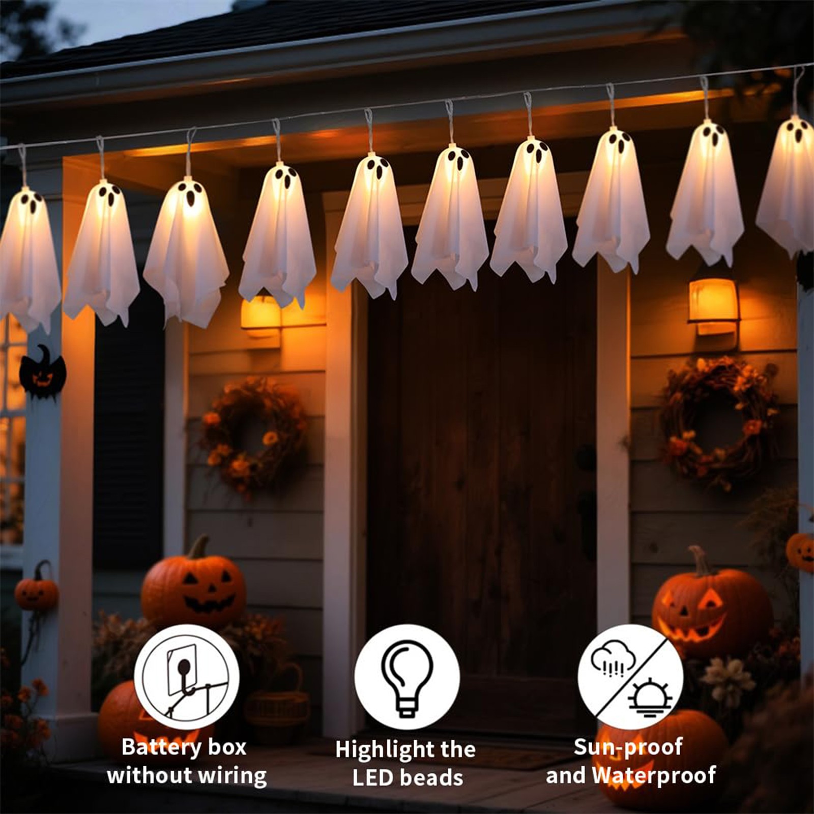 Lighting Decor For House - Декор дома с привидениями, призрак на