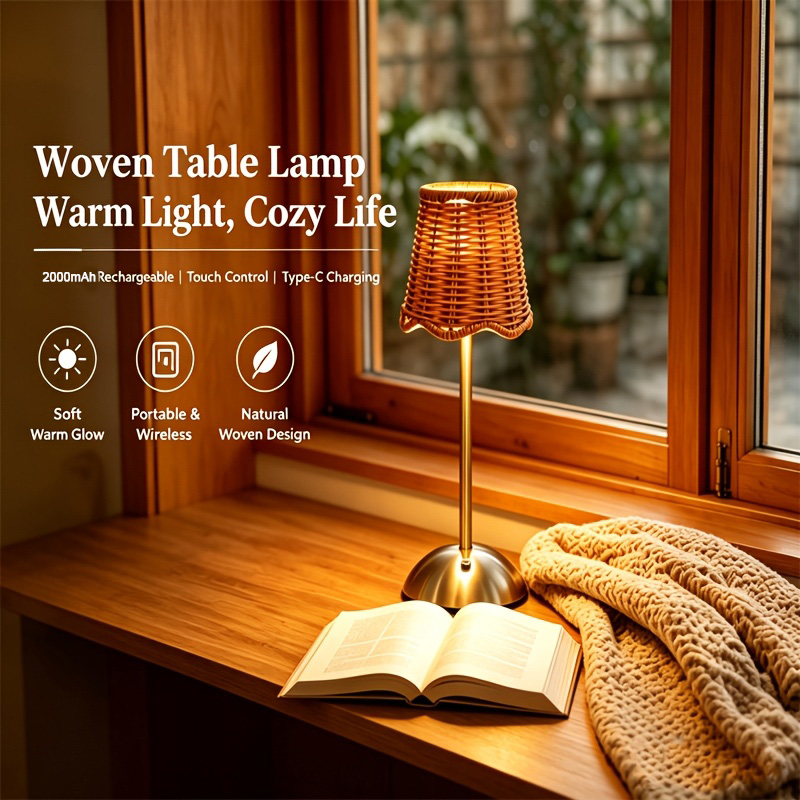 Богемная плетеная ротанговая н – обзор и цена Touch Dimmer Lamp