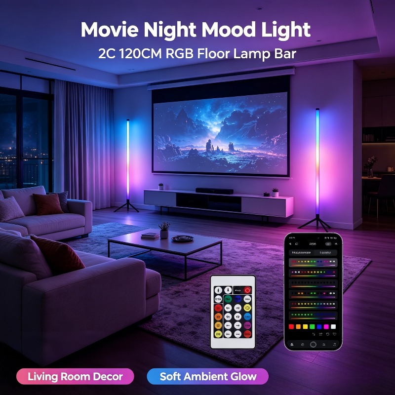 Комплект из 2 RGB LED угловых  – обзор и цена Decor Lighting Floor Lamps