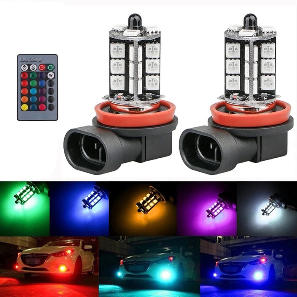 2x RGB H11 H9 H8 5050 27SMD Ав – обзор и цена Touch Dimmer Lamp