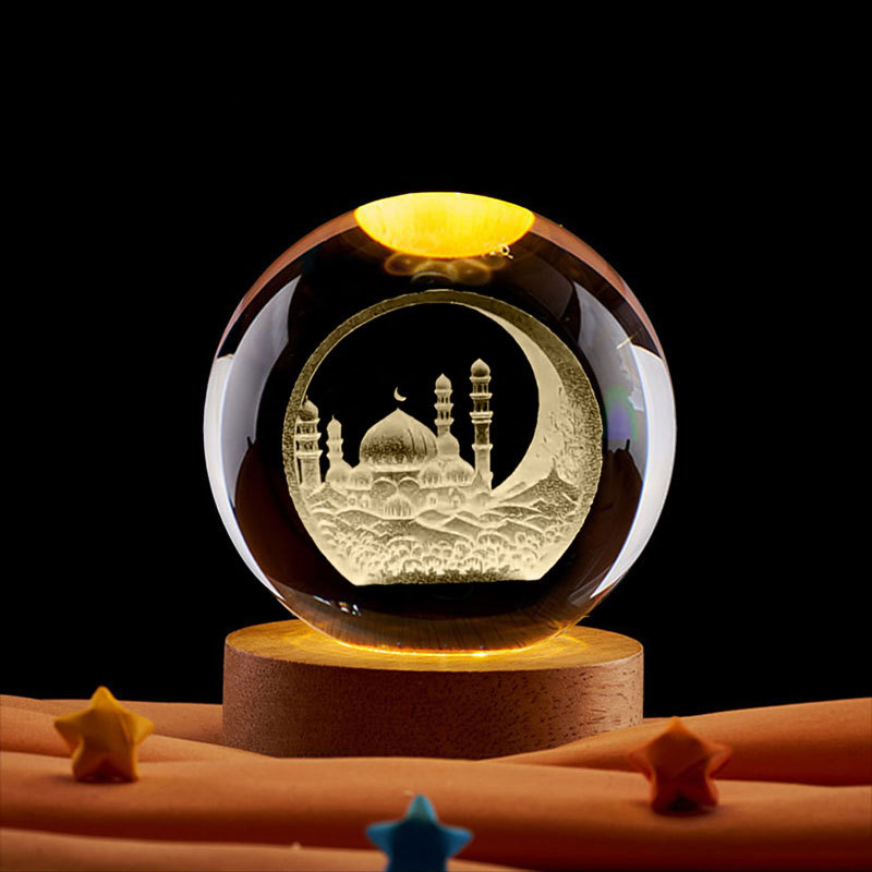 Украшение Рамадана 3D кристалл – обзор и цена Led Moon Lamp