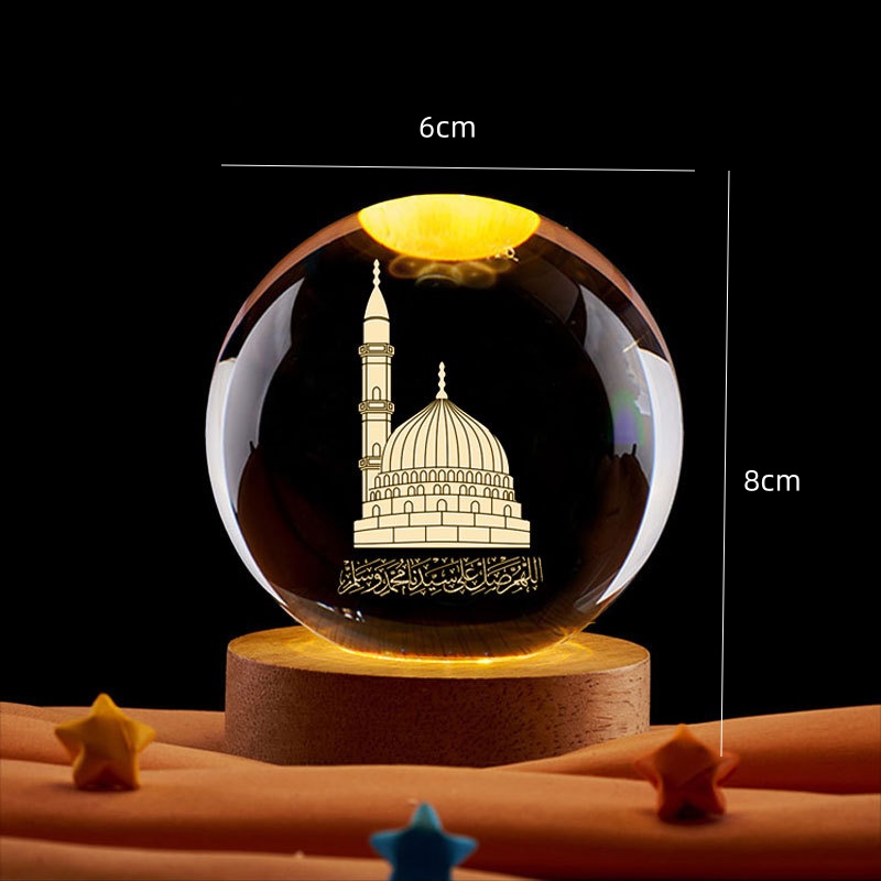 Украшение Рамадана 3D кристалл – обзор и цена Led Moon Lamp