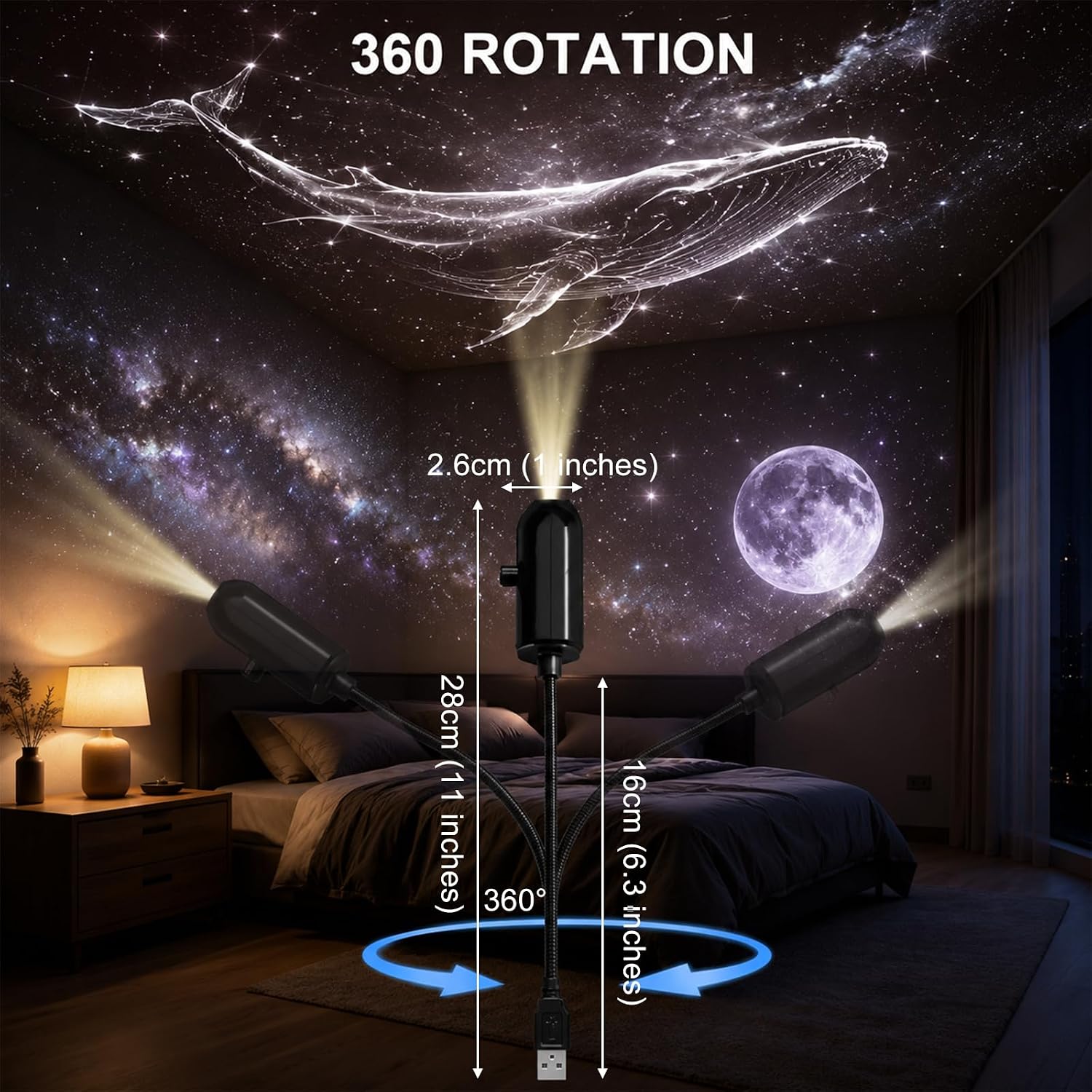 Ночник «Лунное звездное небо»  – обзор и цена Led Moon Lamp